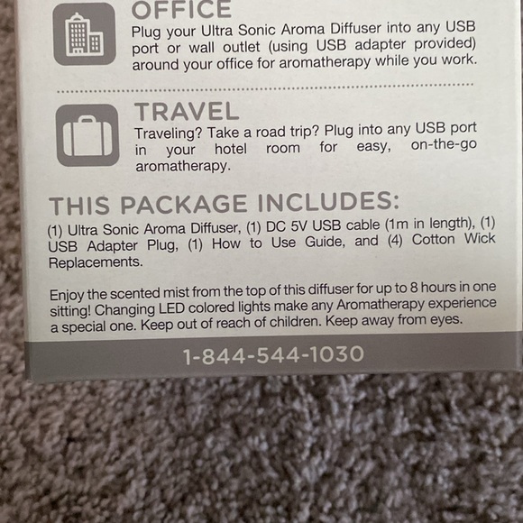 🆕NATURES TRUTH: Ultra Sonic Aroma Diffuser with USB connection/adapter - Picture 8 of 9